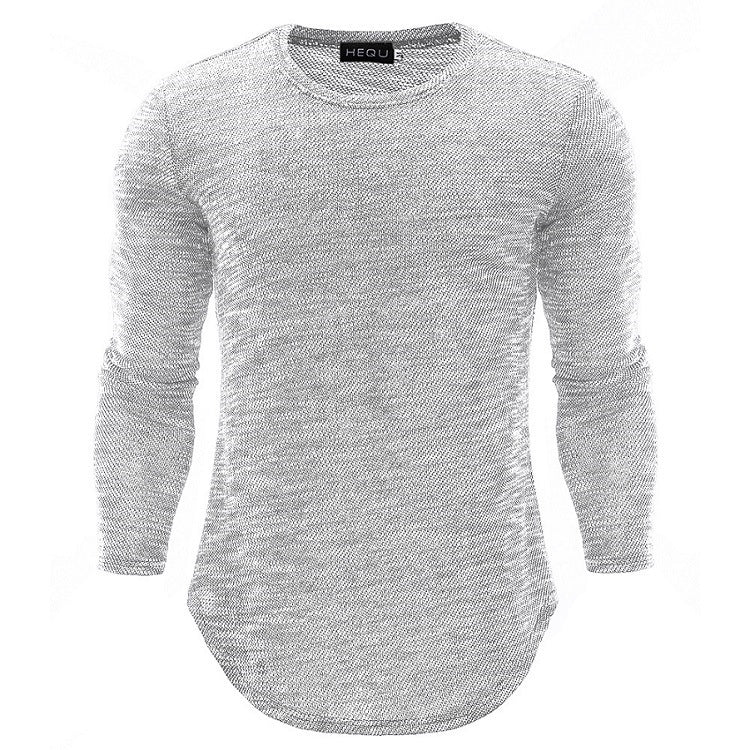 New Round Neck Slim Long-sleeved Men's T-shirt