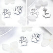 Cute Pet Imprint S925 Silver Earrings with White Gold Earrings
