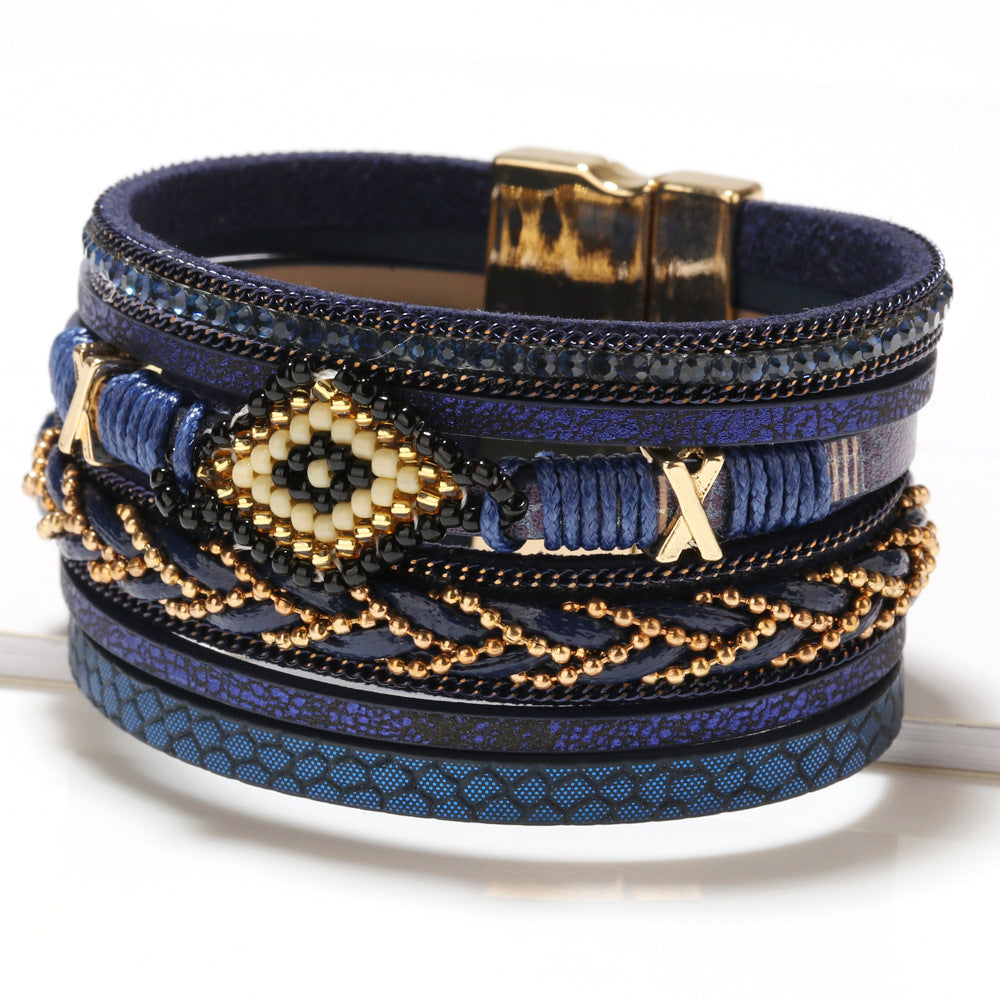 Hand-woven eye bracelet