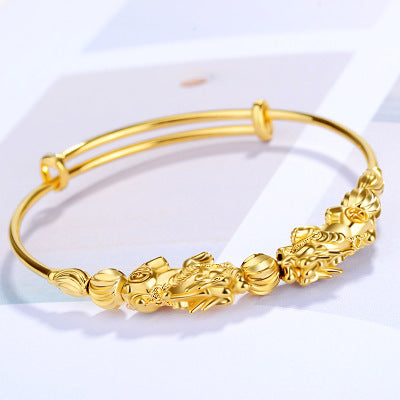 Money Pixiu Transfer Bead Bracelet