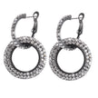 Popular Diamond Insert Crystal Ring Earrings and Earrings