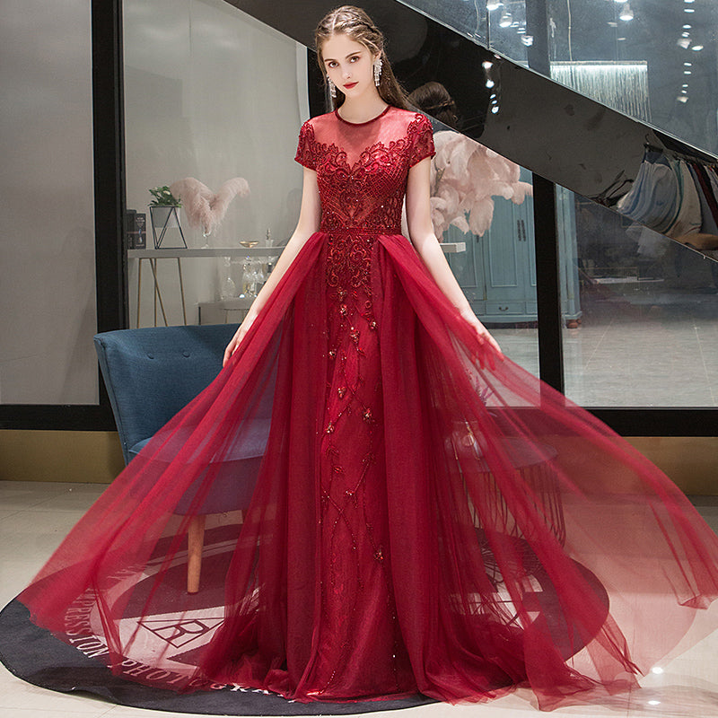 Women's Temperament Fashion A-line Hem Evening Dress