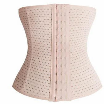 Women Hollow Tibial Belt Body-sculpting Hollow-out Round-hole Breathable Rubber Corset Post-natal Tummy Tucking Exercise Belt