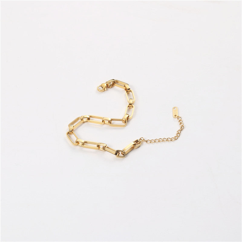 Thick chain exaggerated hollow simple bracelet