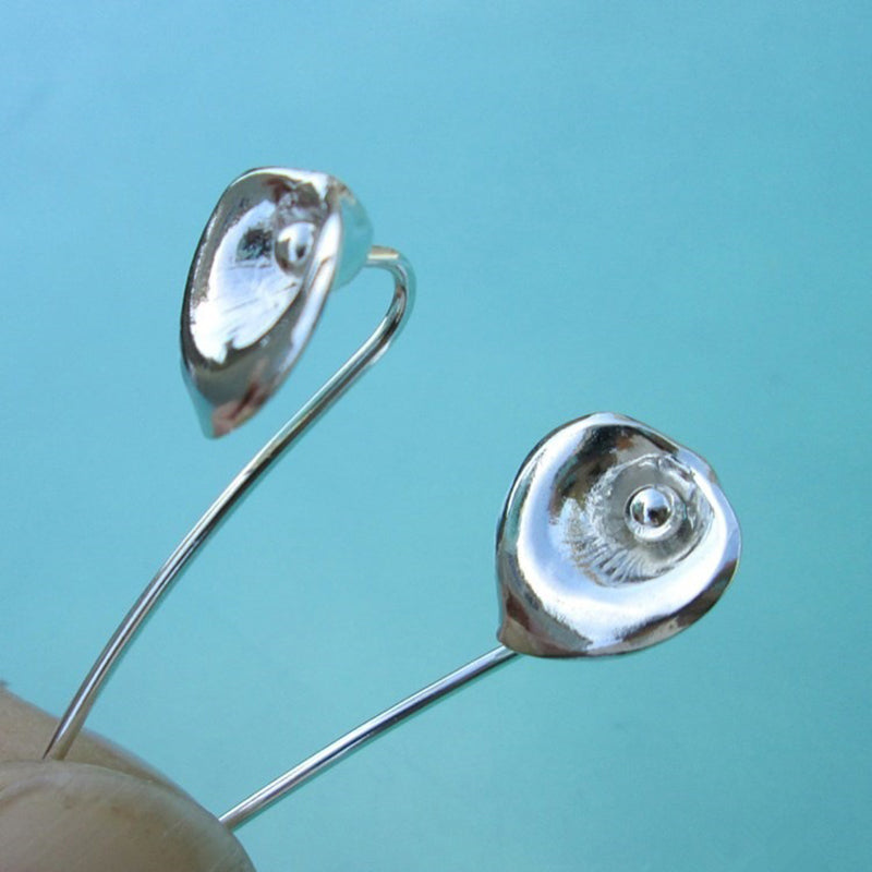 Silver Plated Sun Flower Earrings