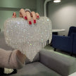 shiny diamond ladies fringed hand bag