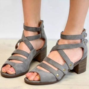Oversized stud sandals