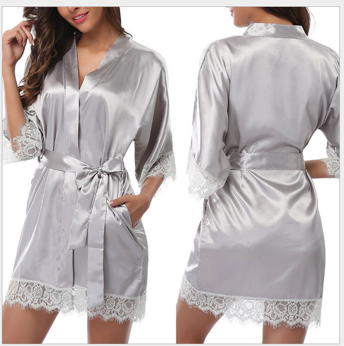 Faux Ice Silk Plus Size Nightgown pajamas