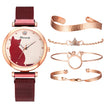Women's cat watch bracelet set