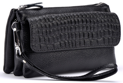 Large Capacity Genuine Leather Bags Clutch Wristlet Bag Day Cutches Handbags Coin Purses