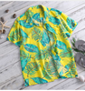 men's new beach shirt Hawaiian cotton short-sleeved lapel men's explosions T-shirt