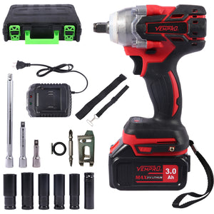 1/2'' Electric Brushless Cordless Impact Wrench Drill High Torque Tool