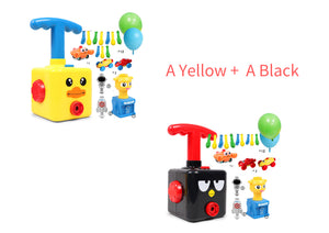 Power Balloon Launch Tower Toy Puzzle Fun Education Inertia Air Power Balloon Car Science Experimen Toy for Children Gift