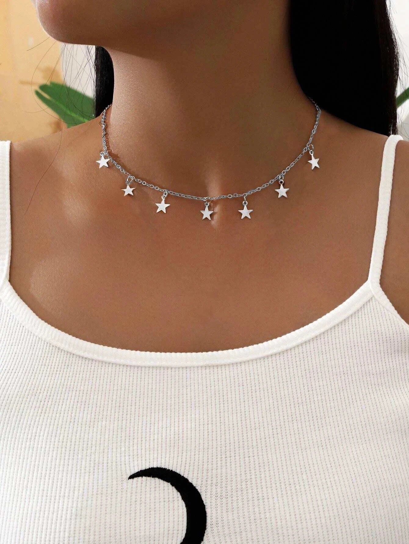 Fashion Simple Five-Pointed Star Pendant Necklace