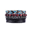 Simple Cowhide Bracelet Color Retro Ethnic Style Beaded Weaving