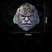 Alpscommerce Handmade Men And Women Monkey King Ring Vintage Silver Gifts