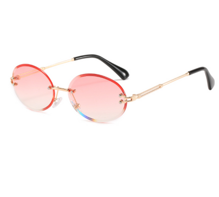 Frameless Personality Small Round Frame Explosive  Women