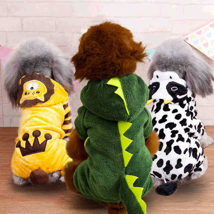 Autumn And Winter Transformed Into Dog Pet Costumes hollow