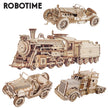 Robotime ROKR Train Model 3D Wooden Puzzle Toy Assembly Locomotive Model Building Kits for Children Kids Birthday Christmas Gift