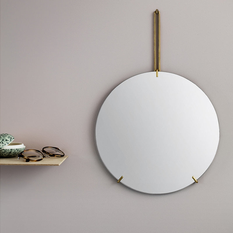 Nordic minimalist style wall-mounted round mirror