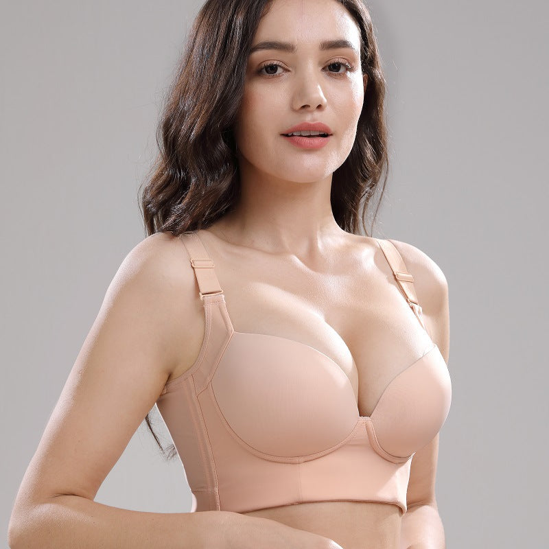 Thin Beautiful Back Plus Size Without Wire Push Up Bra
