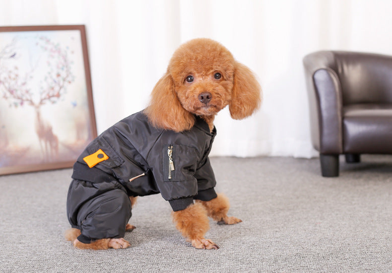 Puppy dog clothes, four corners, autumn clothes