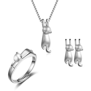 Alpcamers Cute Jewelry Set - Ring - Ear Rings - Necklace