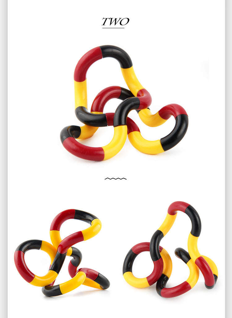 Twisted Ring Fidget Magic Trick Rope Tange Fidget Toy Creative DIY Winding Leisure Education Stress Relief Decompression Toy
