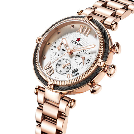 REWARD six-pin waterproof quartz watch
