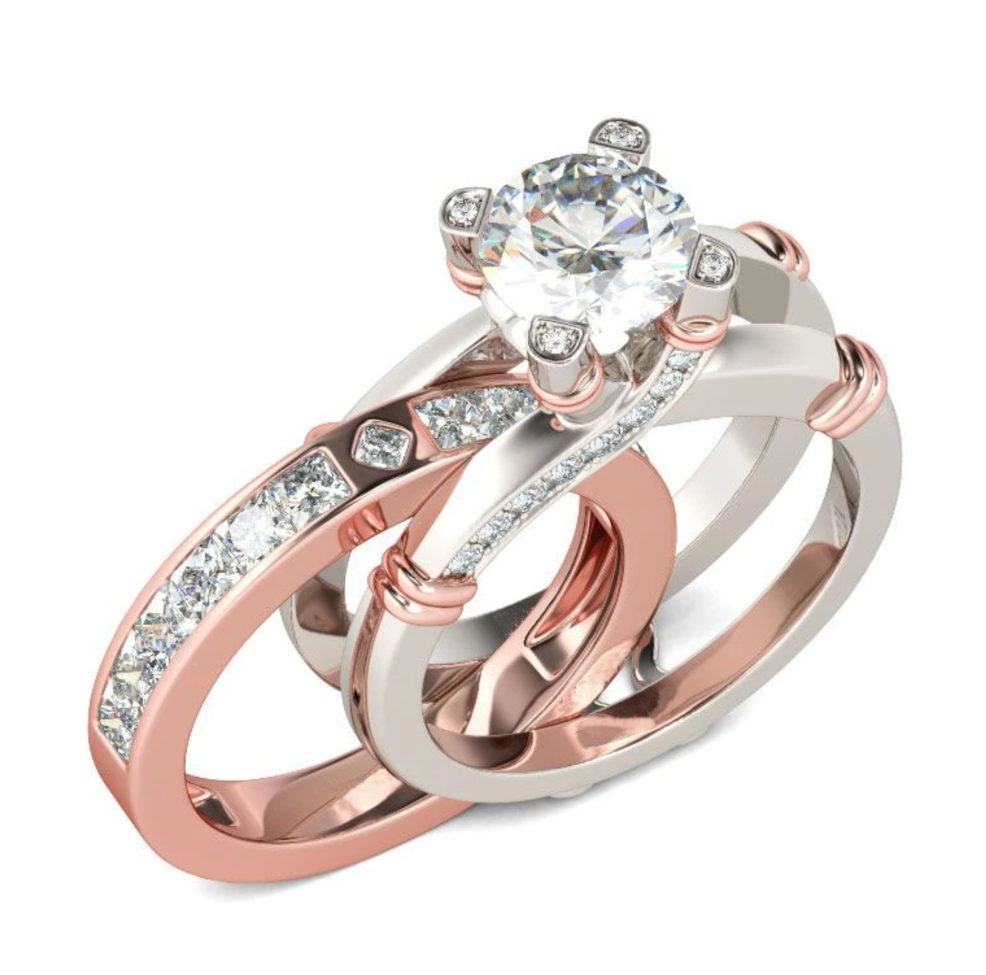 925 sterling silver engagement ring set