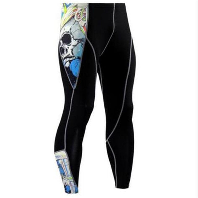 Men's Tight-fitting Elastic Breathable  Football Basketball Fitness Workout Leggings Quick-drying