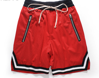 Spring and summer new style popular logo European and American men's zipper men's shorts baggy sports pants
