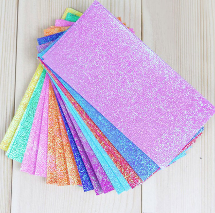 Pearlescent Paper Origami Paper Cut 15 cm Glitter Origami