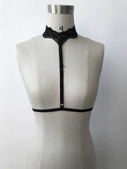 Women Cage Bra Crop Top Lace Bralette Bandage Body cross Harness Bra