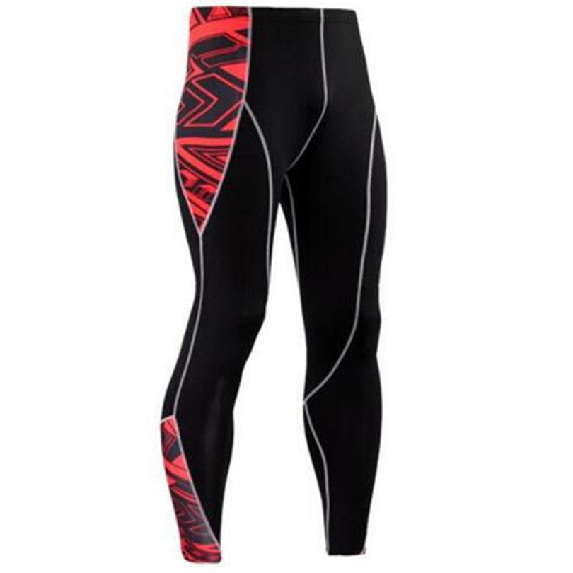 Men's Tight-fitting Elastic Breathable  Football Basketball Fitness Workout Leggings Quick-drying