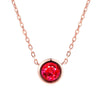 Necklace for Women Simple Style Cubic Zirconia Pendant Necklace Rose Gold Color Fashion Jewelry Birthday Gift