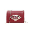 Lip phone bag messenger chain pouch