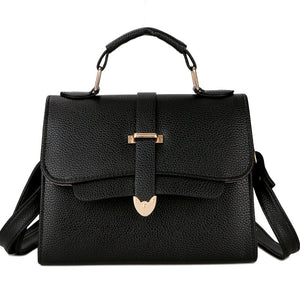 Leather Pu ladies handbag fashion buckle shoulder bag
