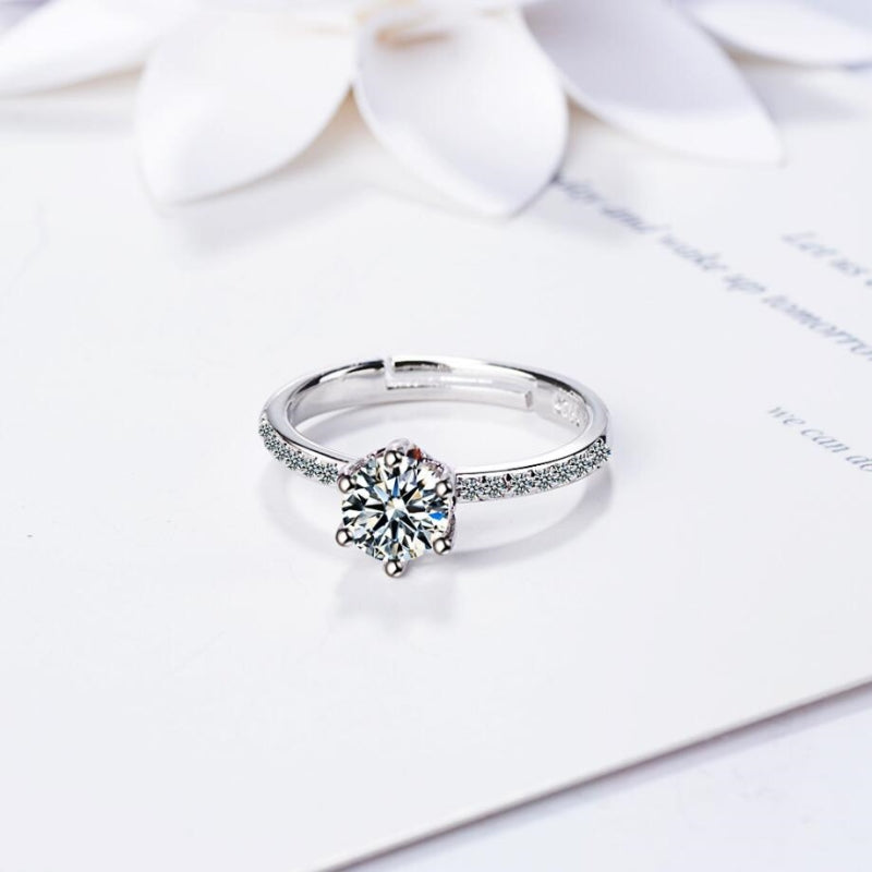 Forest zircon ring women