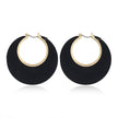 Diamond circle matte earrings earrings Japan and South Korea simple charm full diamond fashion wild earrings