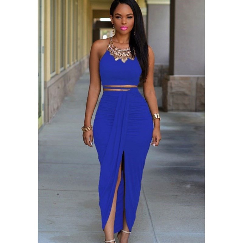 Elegant Dress Ladies Party Long Dress Two-piece Dress Dress