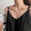 Small Square Snake Bone Chain Necklace Female Summer Ins Tide