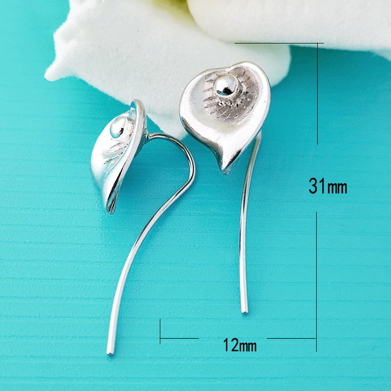 Silver Plated Sun Flower Earrings