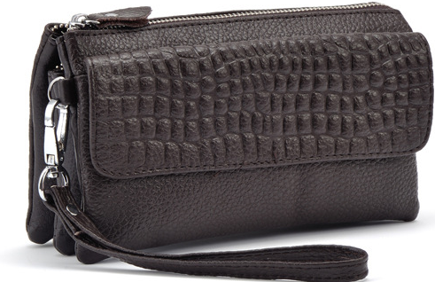 Large Capacity Genuine Leather Bags Clutch Wristlet Bag Day Cutches Handbags Coin Purses