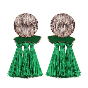 Boa ethnic tassel earrings