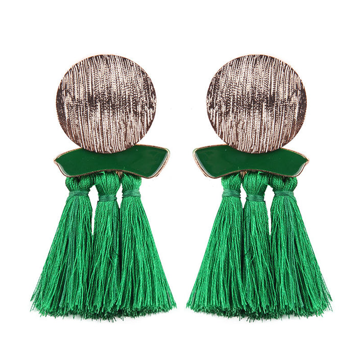 Boa ethnic tassel earrings