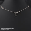 Cross Bead Necklace Clavicle Chain Gold