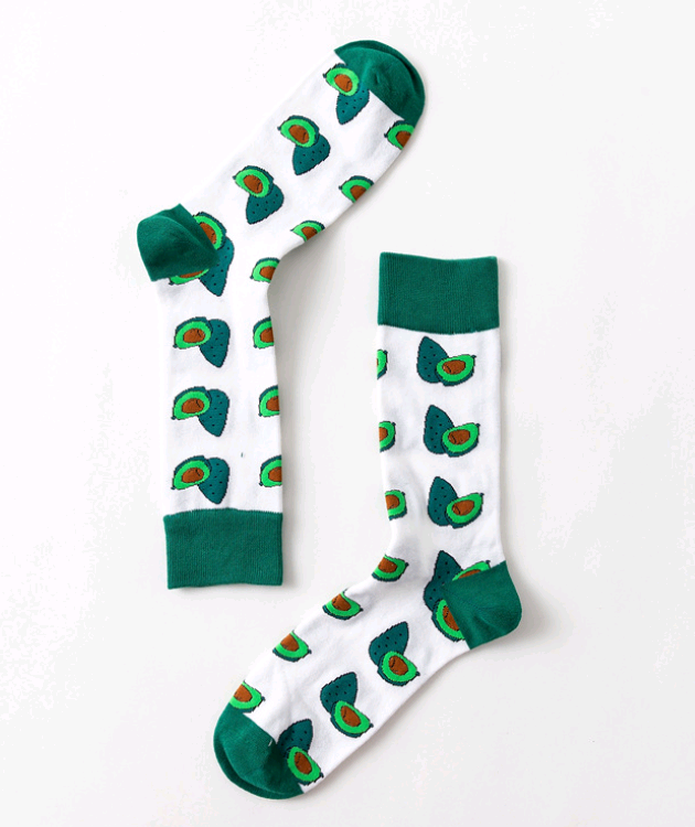 Contrast men's personality cotton socks geometric stockings