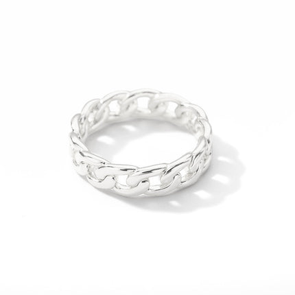 Cuban Chain Ring Plating Real Gold Trend Men's Ring