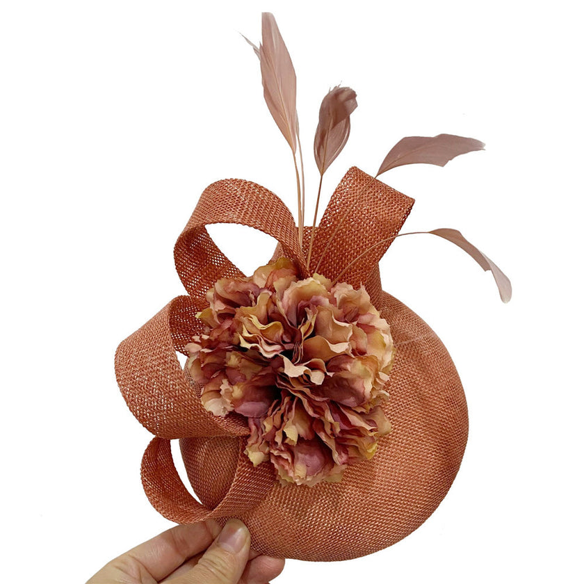 Hair Accessories Feather Flower Hat